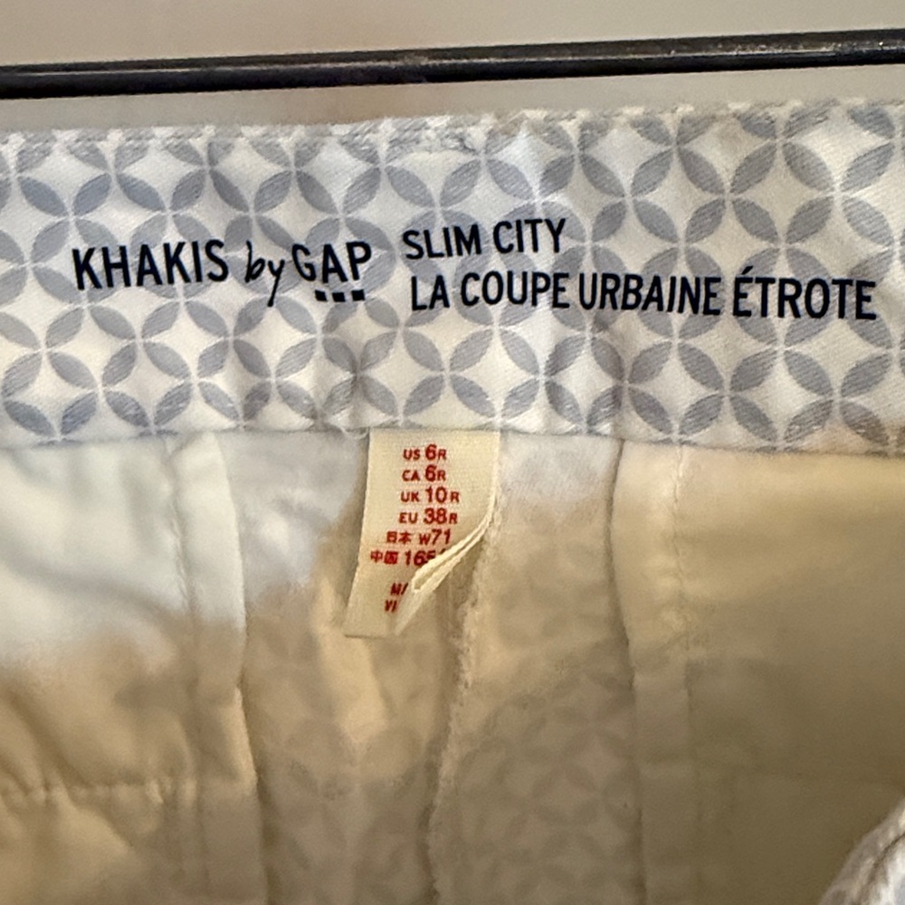 Gap White And Gray Patterned Khakis - image 2